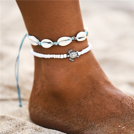 Women's Summer Anklet in 18K Gold Plated 18+ Styles Available to Chose From