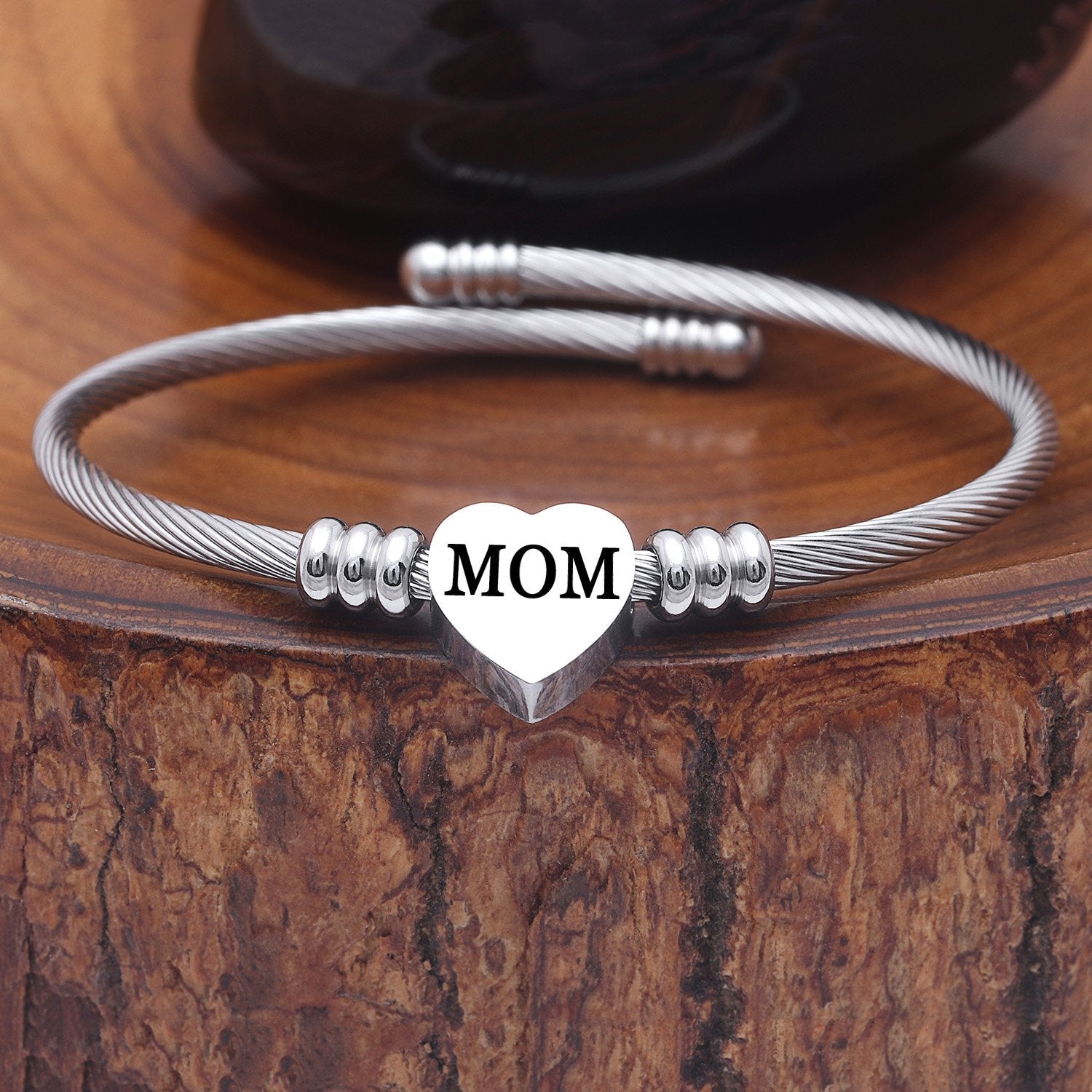 Inspirational Quotes Stainless Steel Bangle - 27 Options Available   - ALILY