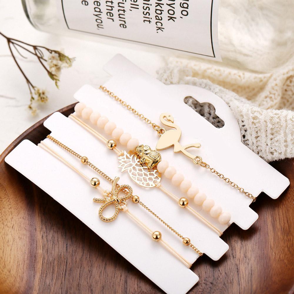 Wild Jungle Marble Stretch 5 Piece Bracelet Set   - ALILY