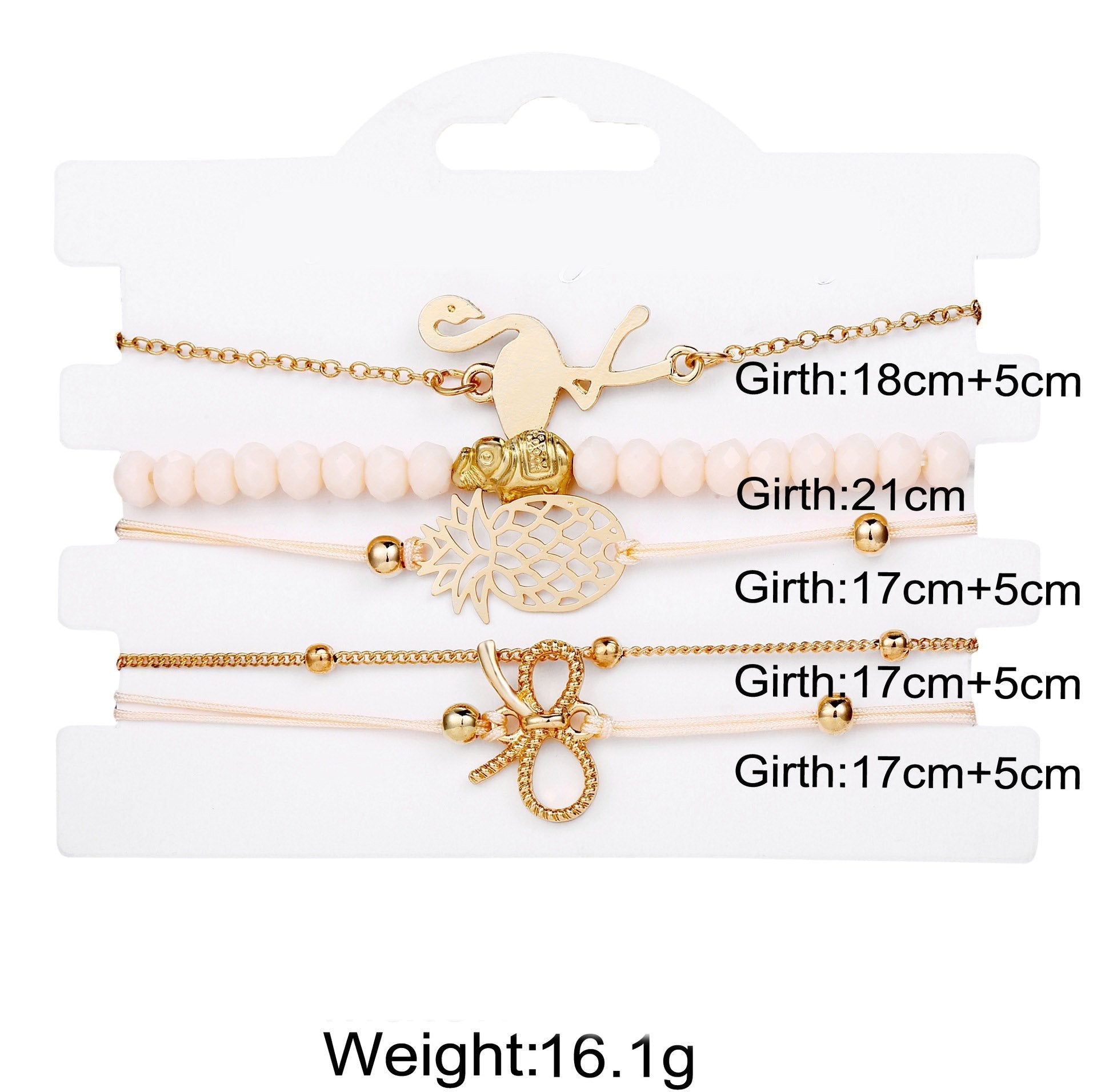 Wild Jungle Marble Stretch 5 Piece Bracelet Set   - ALILY