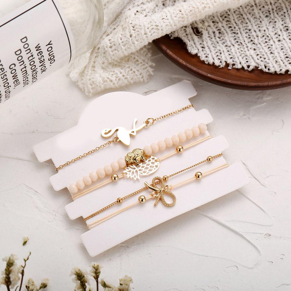 Wild Jungle Marble Stretch 5 Piece Bracelet Set   - ALILY
