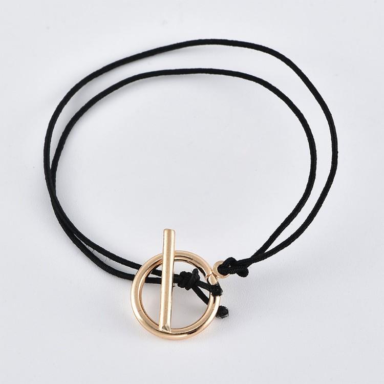 Egyptian Design Gold Ingrain Black Tassel 3 Piece Set   - ALILY