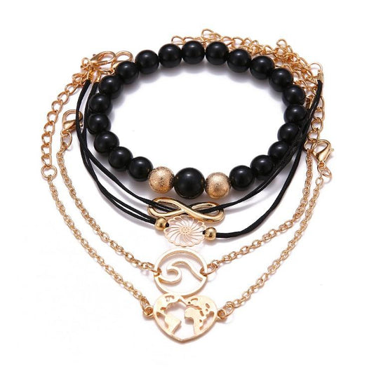 Love & Peace Throughout The World Marble 5 Piece Set   - ALILY