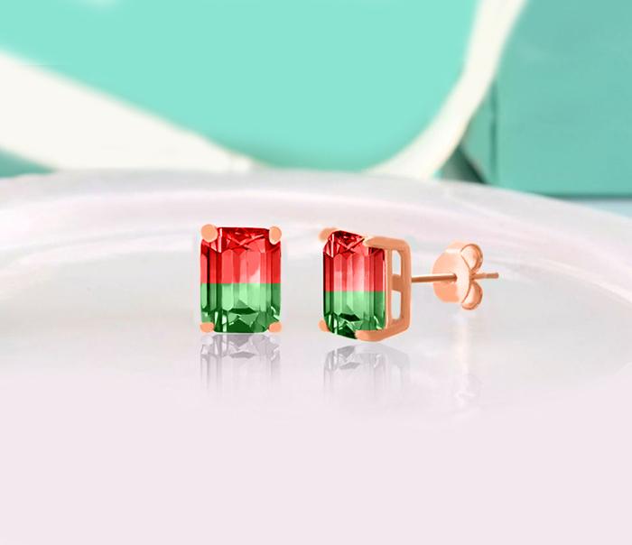 3.00 Emerald Cut Gemstone Stud Earrings in 14K Gold Plating, , ALILY , ALILY   jewelryjewelry deals, swarovski crystal jewelry, groupon jewelry,, jewelry for mom,