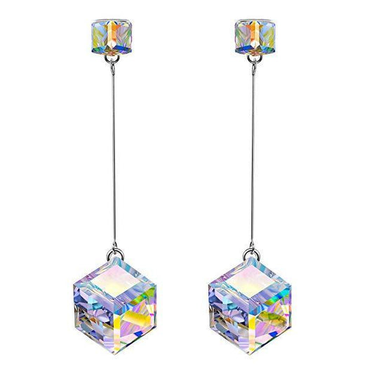 Aurora Borilles Cube Drop 18K White Gold Plated
