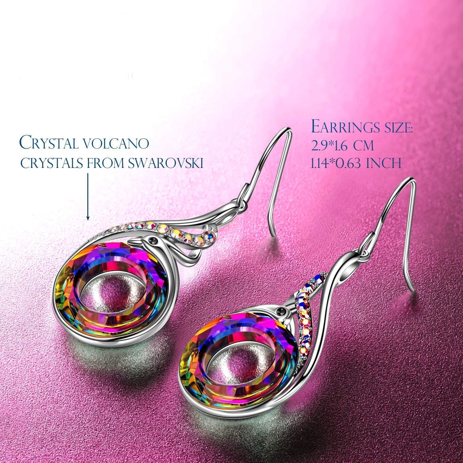 Flaming Phoenix Fire Swirl Drop Earring   - ALILY