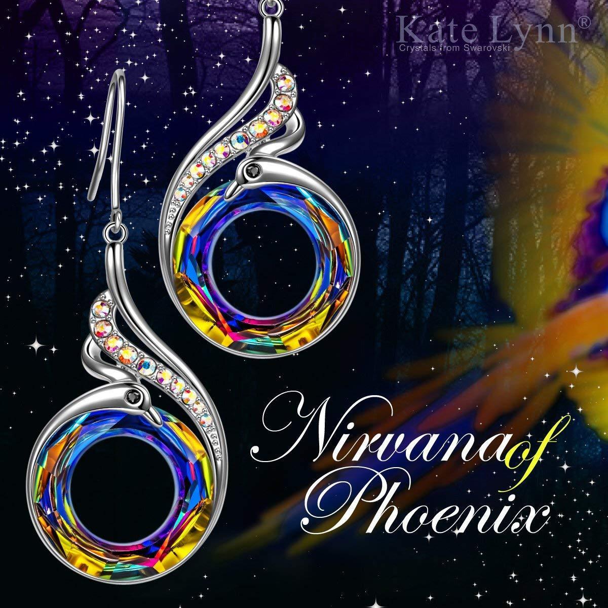Flaming Phoenix Fire Swirl Drop Earring   - ALILY