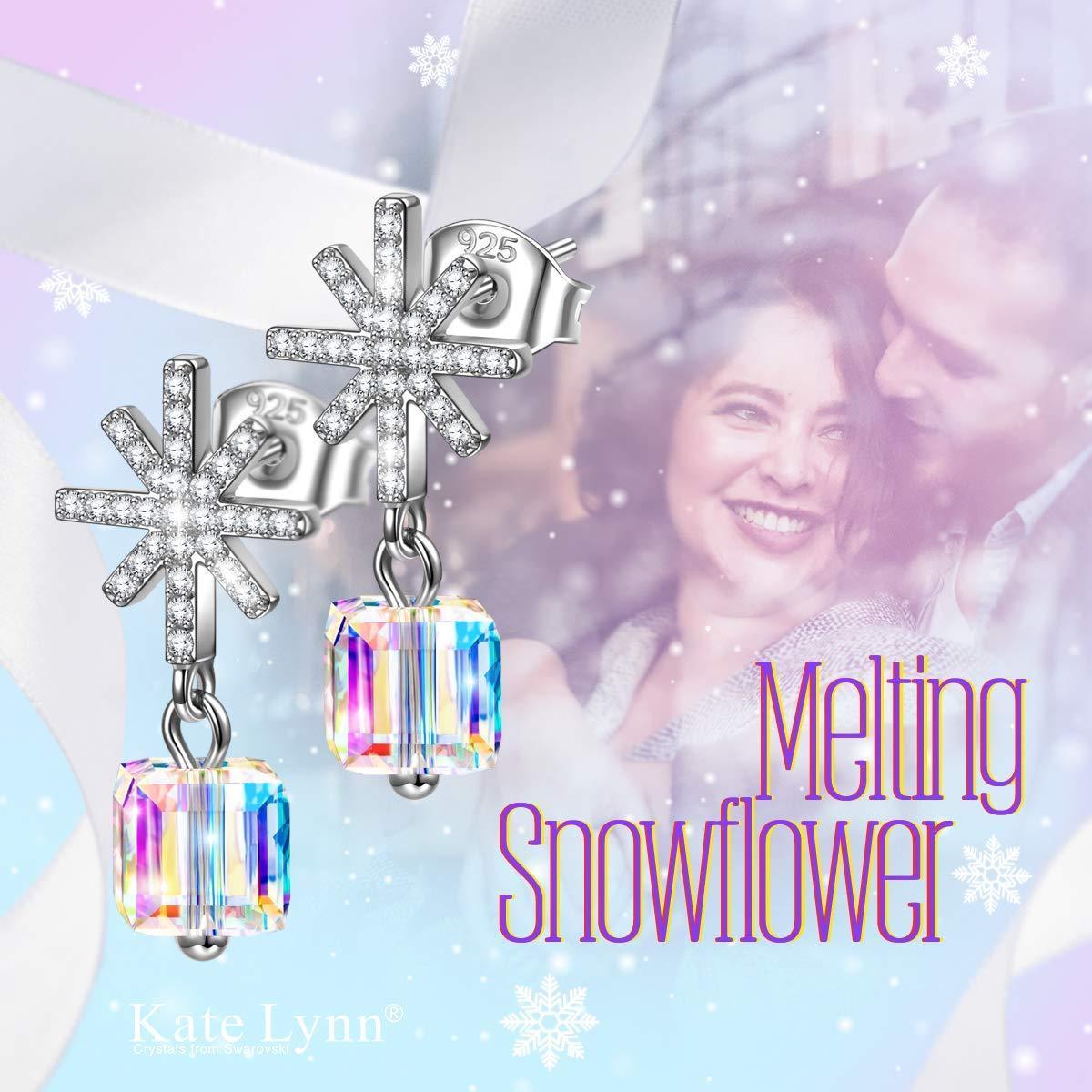 Aurora Borilles Snowflake Pave Drop Earring   - ALILY