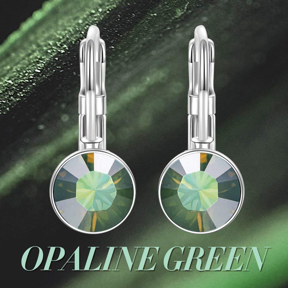 Round Baby 0.3" Crystals Leverback Earring   - ALILY