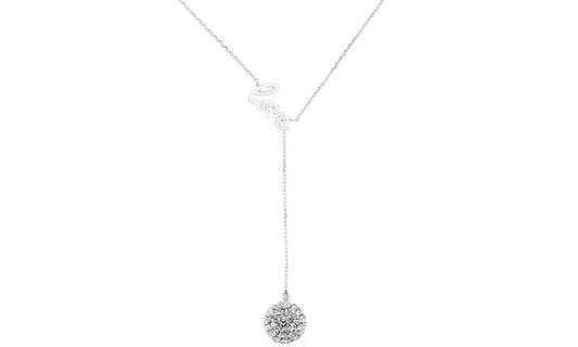 Silver Love Y Necklace Made with Swarovski Elements - ALILY  www..com fashion jewelry for women
