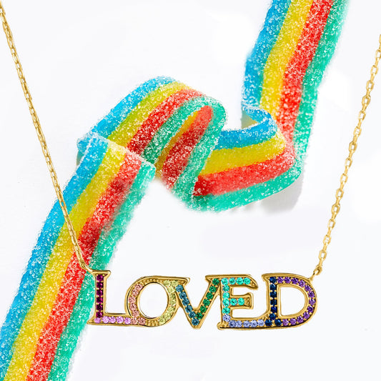 18K Gold Plated Rainbow Swarovski Elements Pendant Necklace, , ALILY , ALILY   jewelryjewelry deals, swarovski crystal jewelry, groupon jewelry,, jewelry for mom,