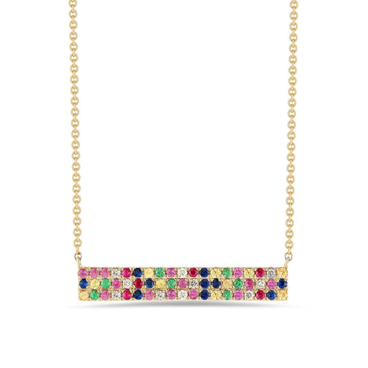 Rainbow  Elements Pendant Necklaces in 14K Gold (Multiple Options)