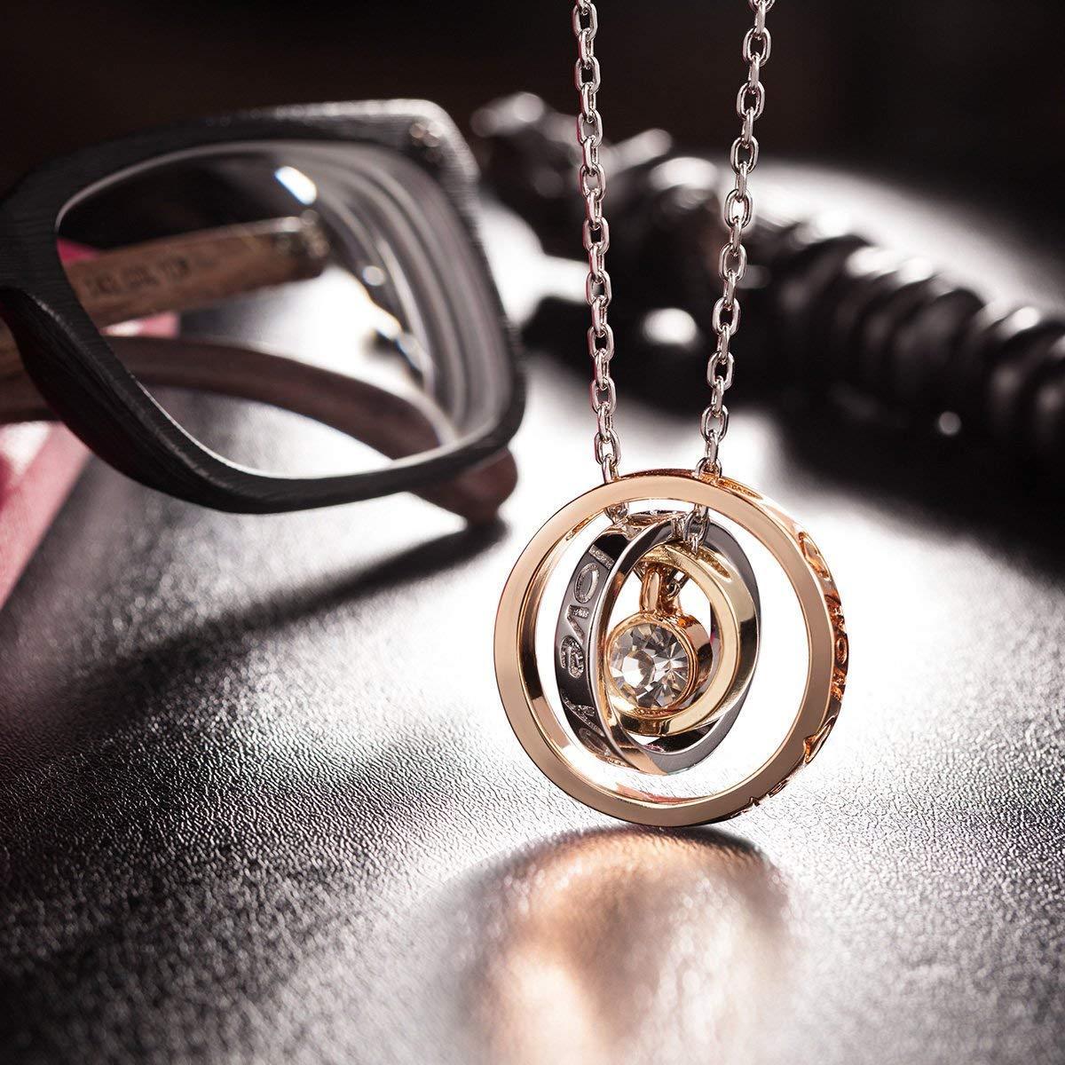 Triple rolling Necklace - I will always Love you MUM   - ALILY