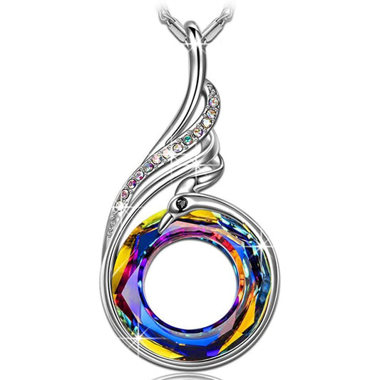 Flaming Phoenix Fire Swirl Necklace   - ALILY