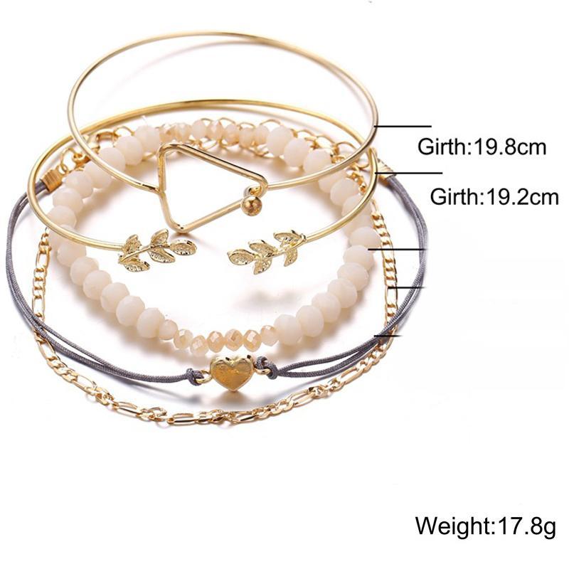 5 Piece Geo Set 18K Gold Plated Bracelet in 18K Gold Plated