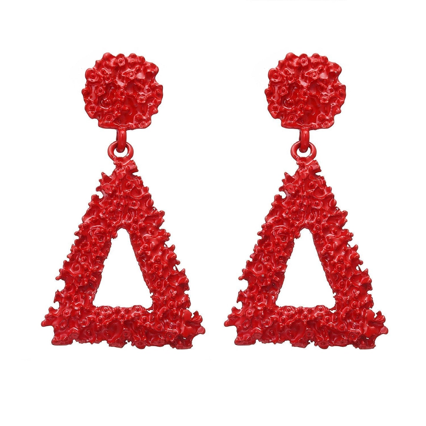 Red Resin Drop Earring 18K Gold Plated Earring in 18K Gold Plated