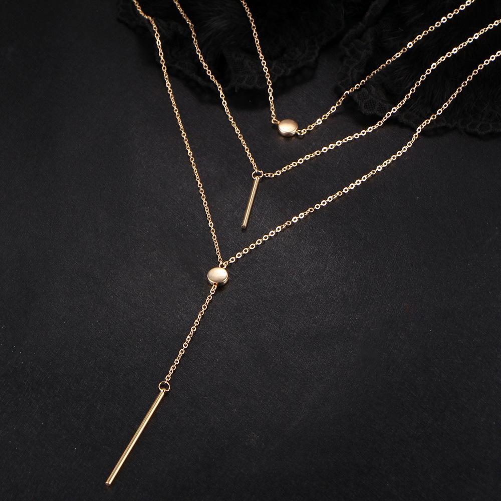 3 Piece Geometric Set 18K Gold Plated Necklace