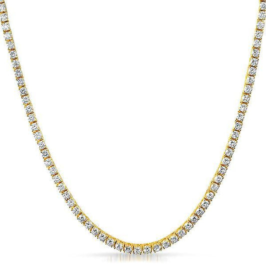 3mm Tennis Necklace with Swarovski Crystals in 18K Gold Plated, Necklace, ALILY , ALILY   jewelryjewelry deals, swarovski crystal jewelry, groupon jewelry,, jewelry for mom,