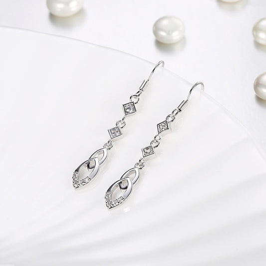 Dangling Infinity Drop Earrings Made with Swarovski Elements, Earring, ALILY , ALILY   jewelryjewelry deals, swarovski crystal jewelry, groupon jewelry,, jewelry for mom, 