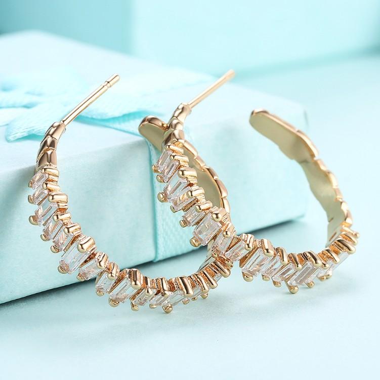 Swarovski Crystal Abstract Crystal Dust Earrings Set in 18K Gold - ALILY  www..com fashion jewelry for women
