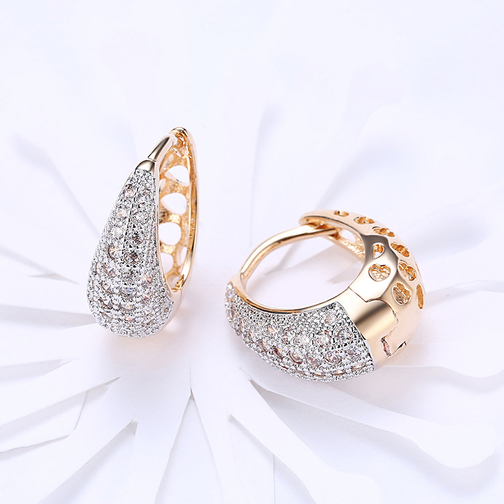 Classic Teardrop Huggie Earring in 18K Gold Plated