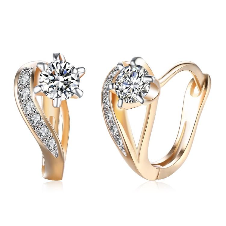 Swarovski Crystal Heart Shaped Pav'e Set in 18K Gold - ALILY  www..com fashion jewelry for women