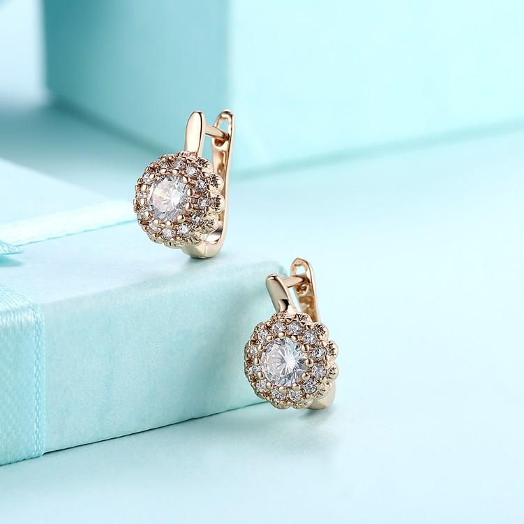Swarovski Crystal Micro Pav'e Bursting Star Leverback Earrings Set in 18K Gold - ALILY  www..com fashion jewelry for women