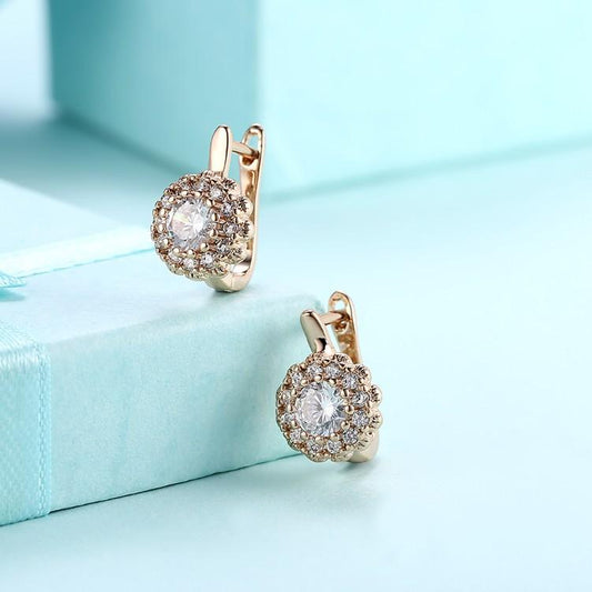 Swarovski Crystal Micro Pav'e Bursting Star Leverback Earrings Set in 18K Gold - ALILY  www..com fashion jewelry for women