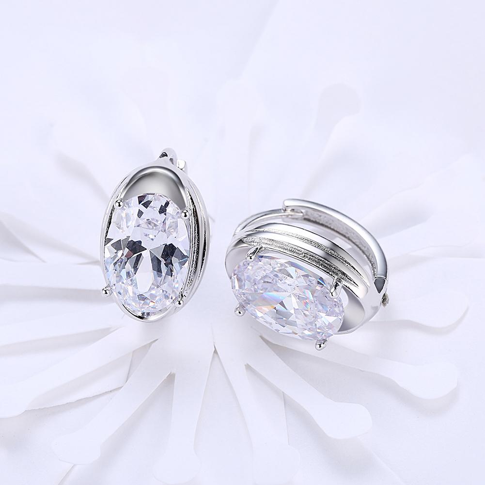 Circular Mid Swarovski Elements Earrings in 18K White Gold, Earring, ALILY , ALILY   jewelryjewelry deals, swarovski crystal jewelry, groupon jewelry,, jewelry for mom,