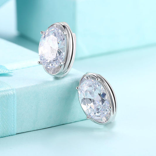 Circular Mid Swarovski Elements Earrings in 18K White Gold, Earring, ALILY , ALILY   jewelryjewelry deals, swarovski crystal jewelry, groupon jewelry,, jewelry for mom,
