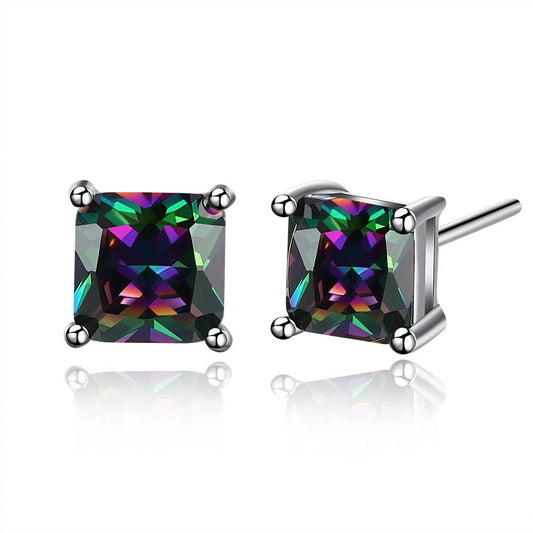 Classic Shaped Mystic Topaz Stud Earrings, Earring, ALILY , ALILY   jewelryjewelry deals, swarovski crystal jewelry, groupon jewelry,, jewelry for mom, 