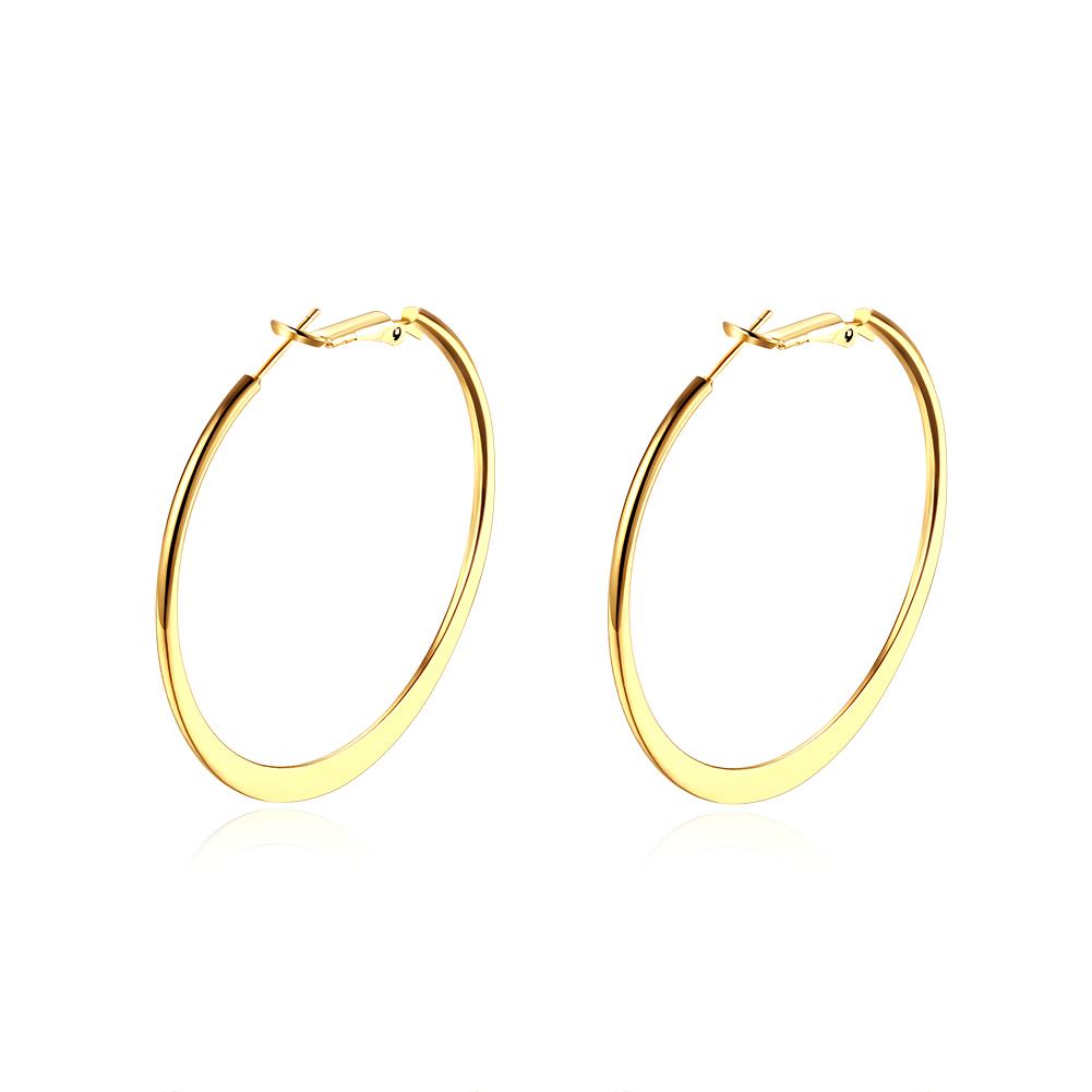 42mm Flat Hoop Earring in 18K Gold Plated, Earring, ALILY , ALILY   jewelryjewelry deals, swarovski crystal jewelry, groupon jewelry,, jewelry for mom,