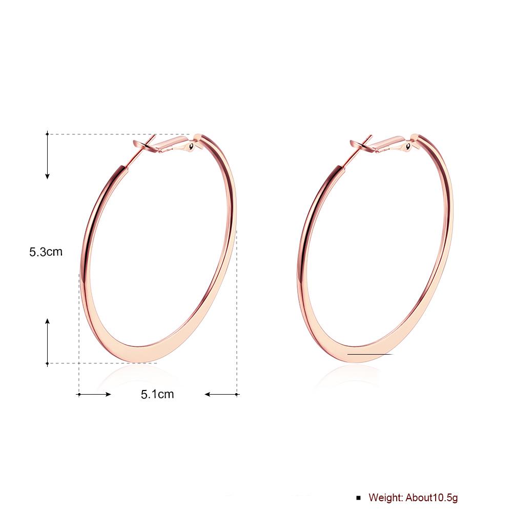 42mm Flat Hoop Earring in 18K Rose Gold Plated, Earring, ALILY , ALILY   jewelryjewelry deals, swarovski crystal jewelry, groupon jewelry,, jewelry for mom,