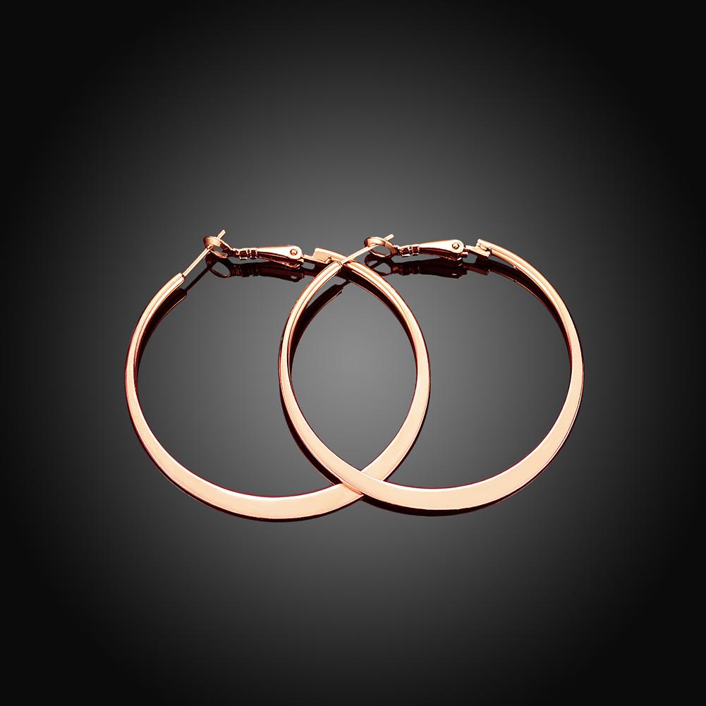 42mm Flat Hoop Earring in 18K Rose Gold Plated, Earring, ALILY , ALILY   jewelryjewelry deals, swarovski crystal jewelry, groupon jewelry,, jewelry for mom,