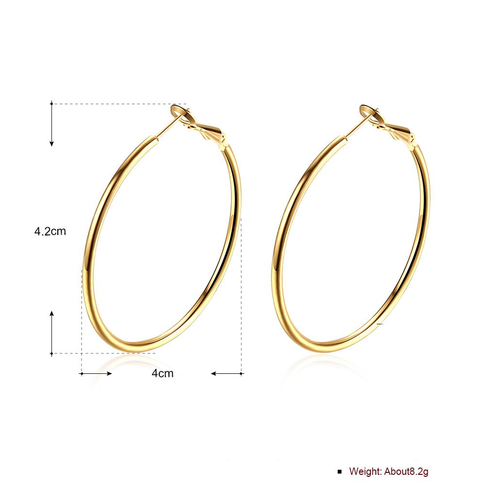 42mm Round Hoop Earring in 18K Gold Plated, Earring, ALILY , ALILY   jewelryjewelry deals, swarovski crystal jewelry, groupon jewelry,, jewelry for mom,