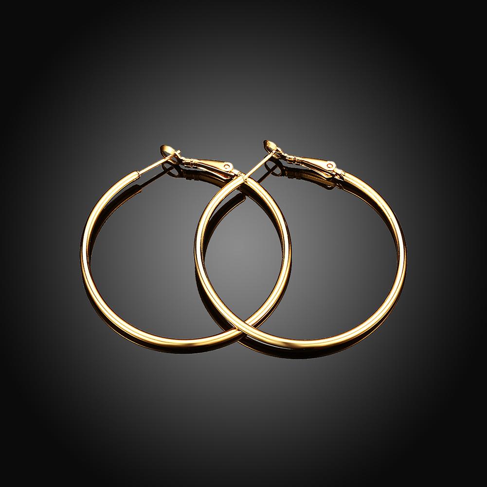 42mm Round Hoop Earring in 18K Gold Plated, Earring, ALILY , ALILY   jewelryjewelry deals, swarovski crystal jewelry, groupon jewelry,, jewelry for mom,