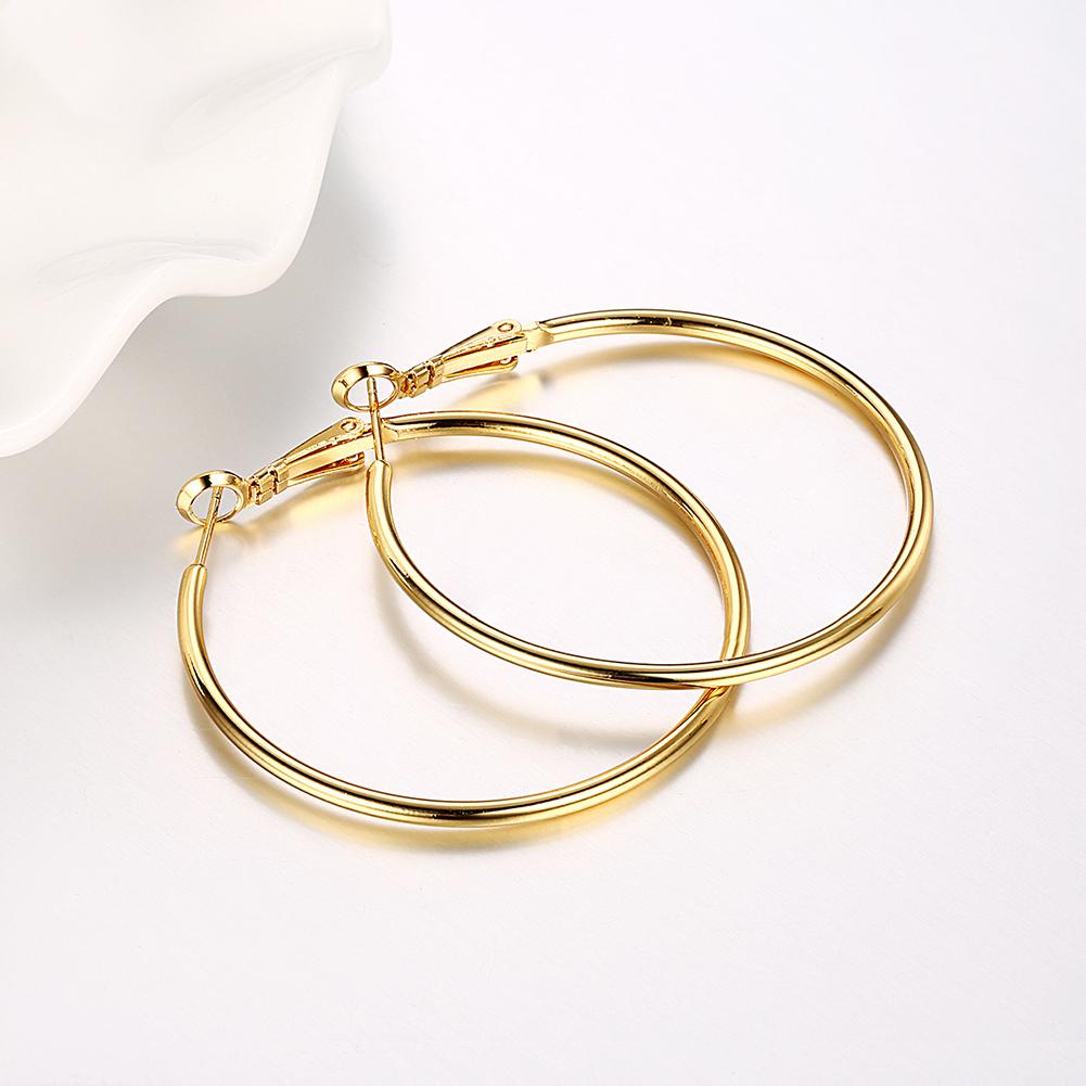 42mm Round Hoop Earring in 18K Gold Plated, Earring, ALILY , ALILY   jewelryjewelry deals, swarovski crystal jewelry, groupon jewelry,, jewelry for mom,