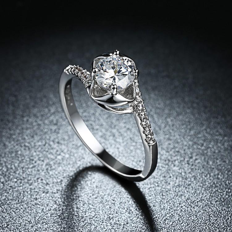 1.00 CTTW Engagement Cut Floral White Crystal Pav'e Ring, Rings, ALILY , ALILY   jewelryjewelry deals, swarovski crystal jewelry, groupon jewelry,, jewelry for mom,