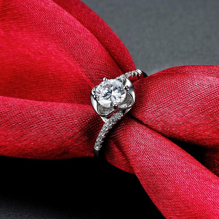 1.00 CTTW Engagement Cut Floral White Crystal Pav'e Ring, Rings, ALILY , ALILY   jewelryjewelry deals, swarovski crystal jewelry, groupon jewelry,, jewelry for mom,