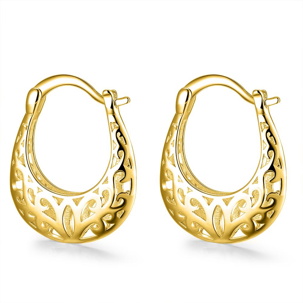 Filigree Leverback French Lock Earringin 18K Gold Plated, Earring, ALILY , ALILY   jewelryjewelry deals, swarovski crystal jewelry, groupon jewelry,, jewelry for mom,