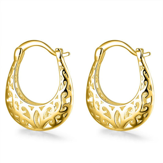 Filigree Leverback French Lock Earringin 18K Gold Plated, Earring, ALILY , ALILY   jewelryjewelry deals, swarovski crystal jewelry, groupon jewelry,, jewelry for mom,