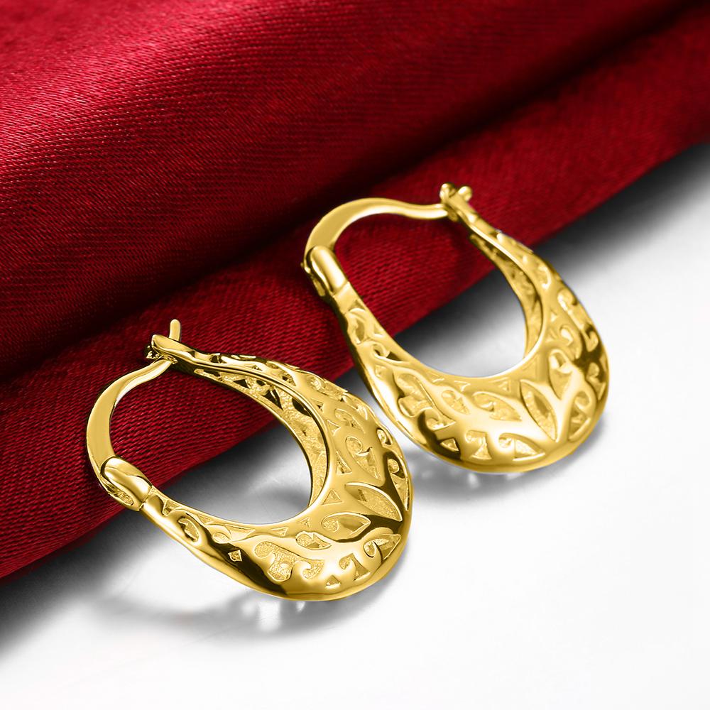 Filigree Leverback French Lock Earringin 18K Gold Plated, Earring, ALILY , ALILY   jewelryjewelry deals, swarovski crystal jewelry, groupon jewelry,, jewelry for mom,