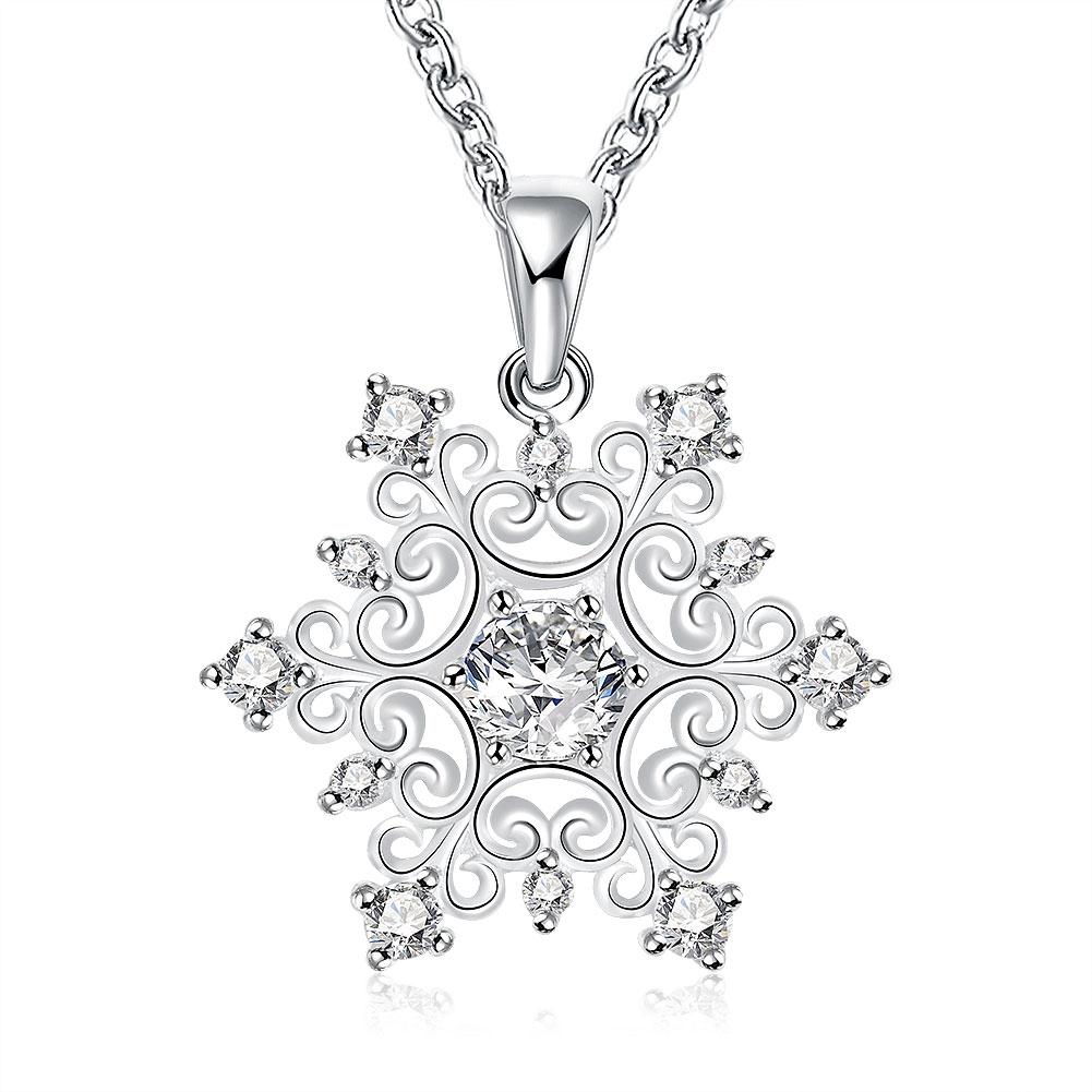 Mother's Day! I Love You To The Moon & Back  Elements Necklace in 14K White Gold