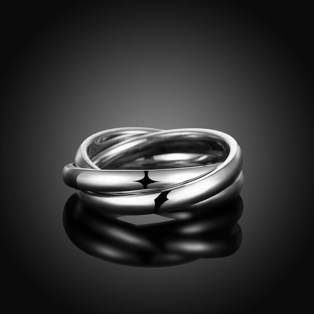 18k White Gold Bands Stainless Steel Rolling Ring, Rings, ALILY , ALILY   jewelryjewelry deals, swarovski crystal jewelry, groupon jewelry,, jewelry for mom,