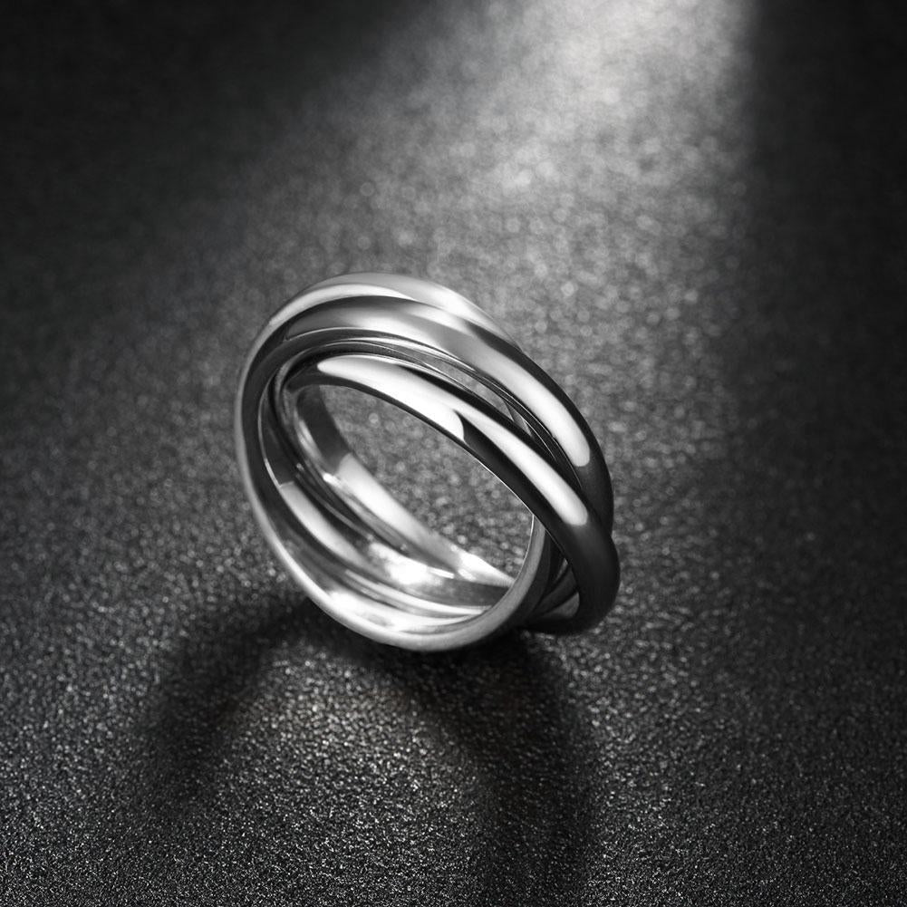 18k White Gold Bands Stainless Steel Rolling Ring, Rings, ALILY , ALILY   jewelryjewelry deals, swarovski crystal jewelry, groupon jewelry,, jewelry for mom,