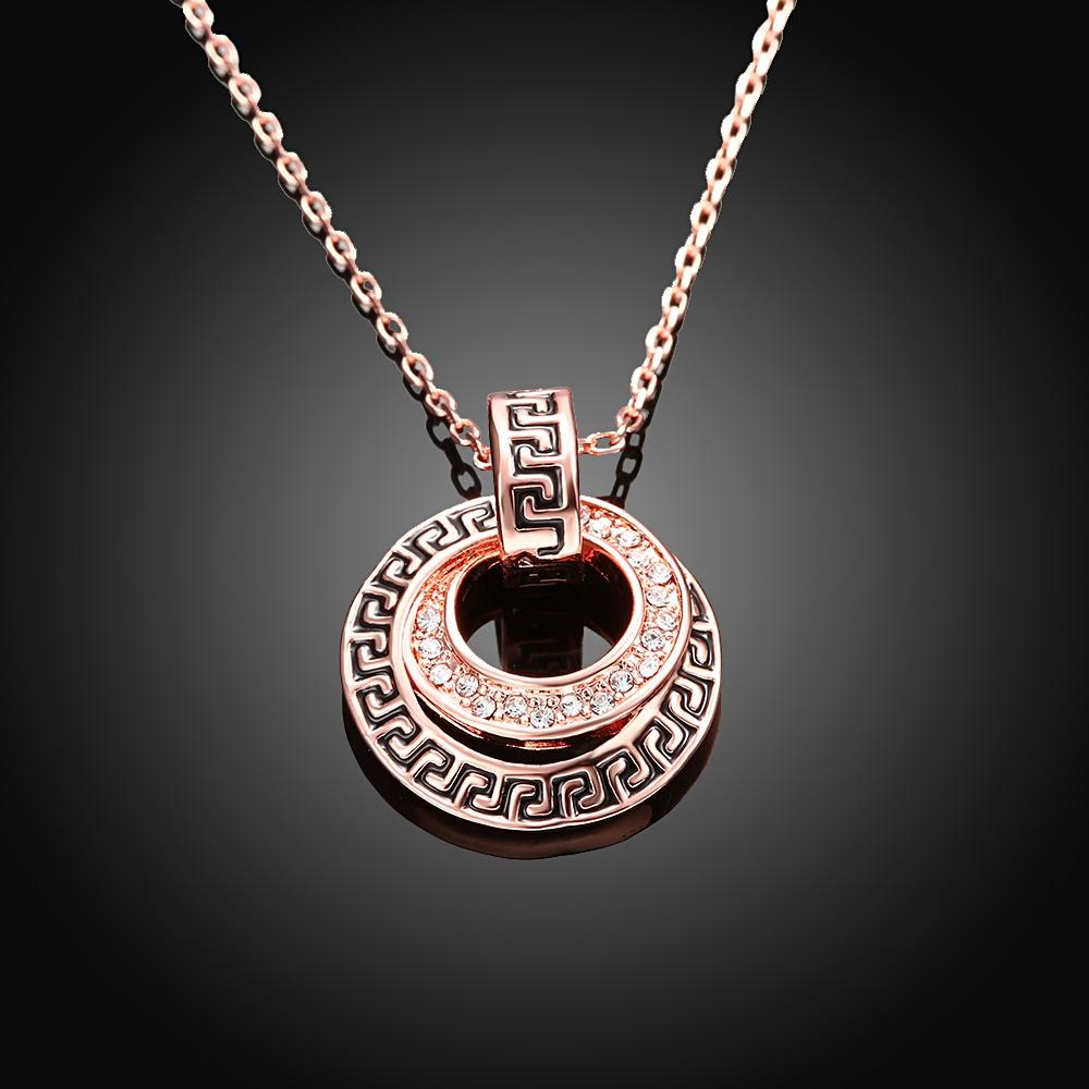 Elements Intertwined Duo Pendant Necklace in 14K Rose Gold
