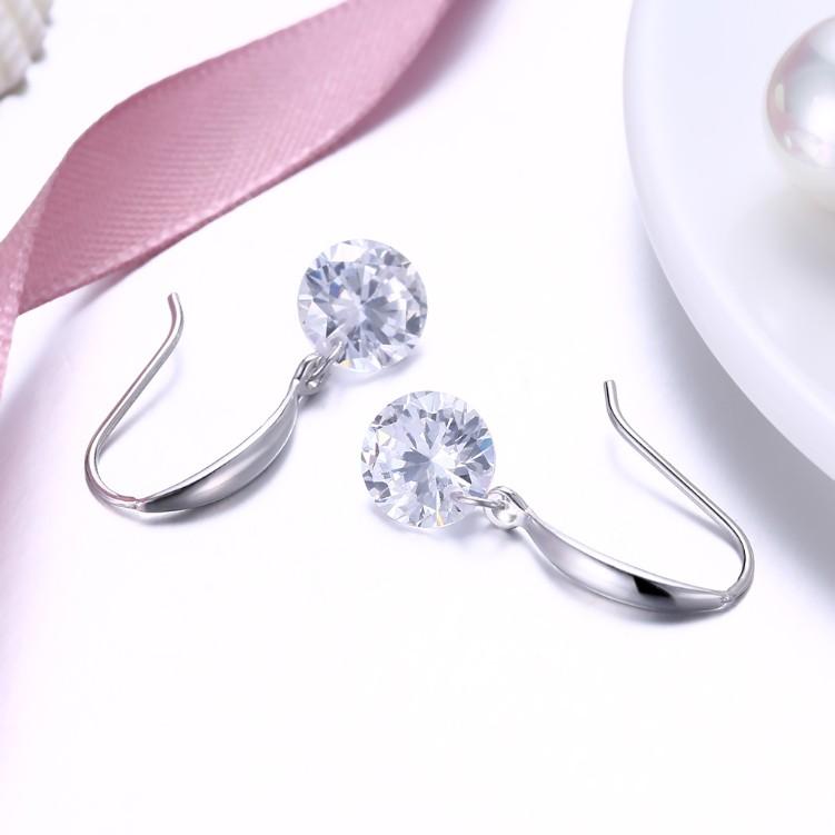 Swarovski Crystal Drop Hook Earring Set in 18K White Gold Plated - ALILY  www..com fashion jewelry for women