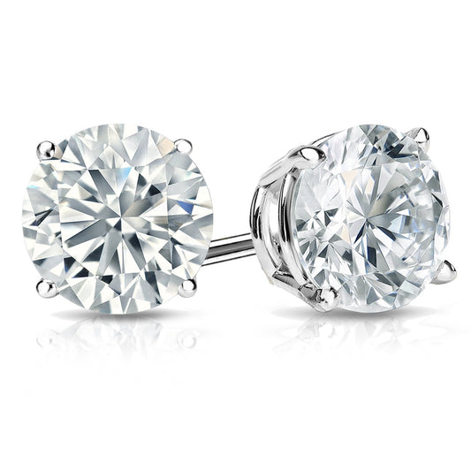 White Gold Austrian Crystal Stud Earring in Gift Box - ALILY 