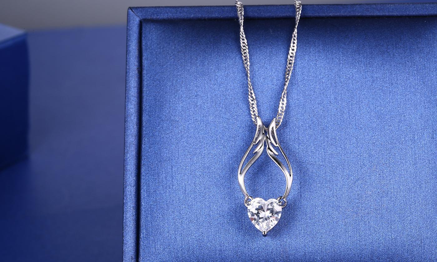 Guardian Angel Wing Necklace Made with Swarovski Crystal, , ALILY , ALILY   jewelryjewelry deals, swarovski crystal jewelry, groupon jewelry,, jewelry for mom, 
