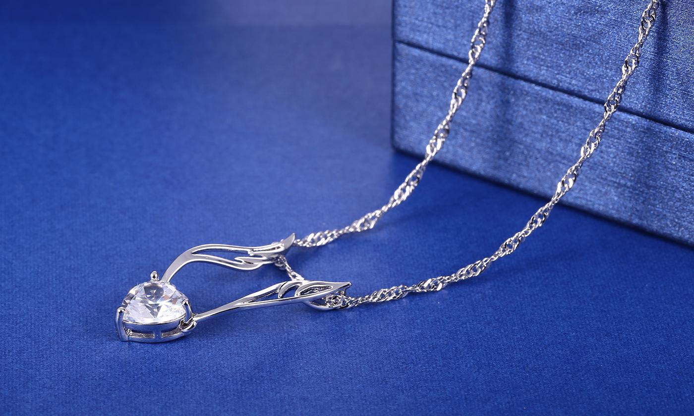 Guardian Angel Wing Necklace Made with Swarovski Crystal, , ALILY , ALILY   jewelryjewelry deals, swarovski crystal jewelry, groupon jewelry,, jewelry for mom, 
